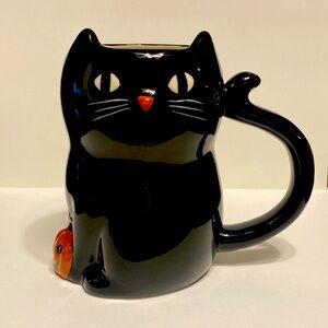 Hyde and Eek Boutique Halloween mug Black Cat pumpkin
